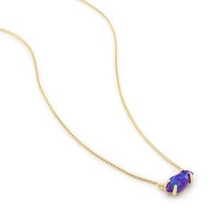 Kendra Scott purple opal gold necklace